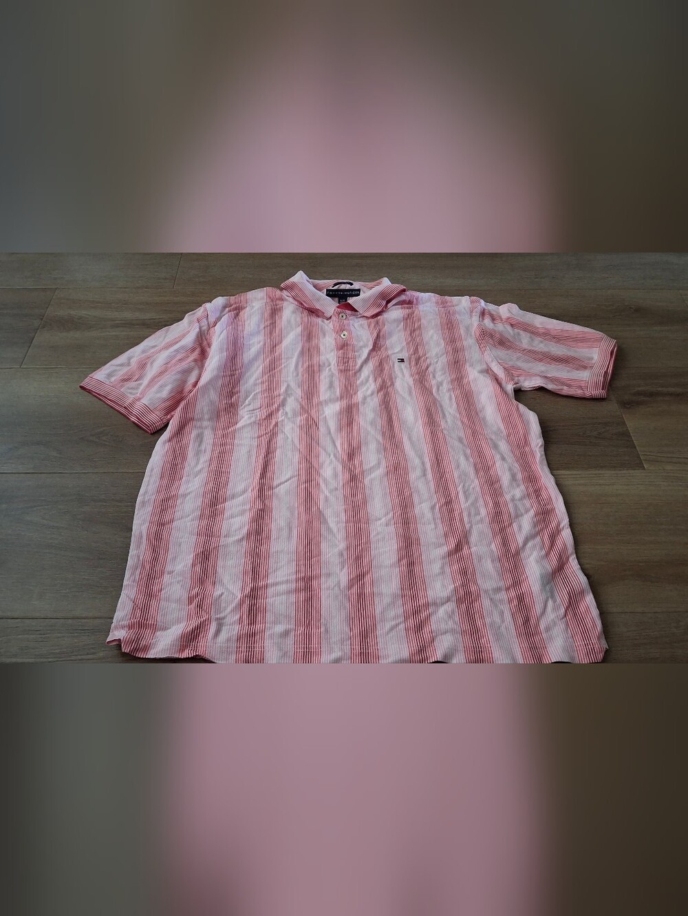 Mens Retro Streetwear Smart Casual Resort Preppy Summer Tommy Hilfiger Shirt XL.